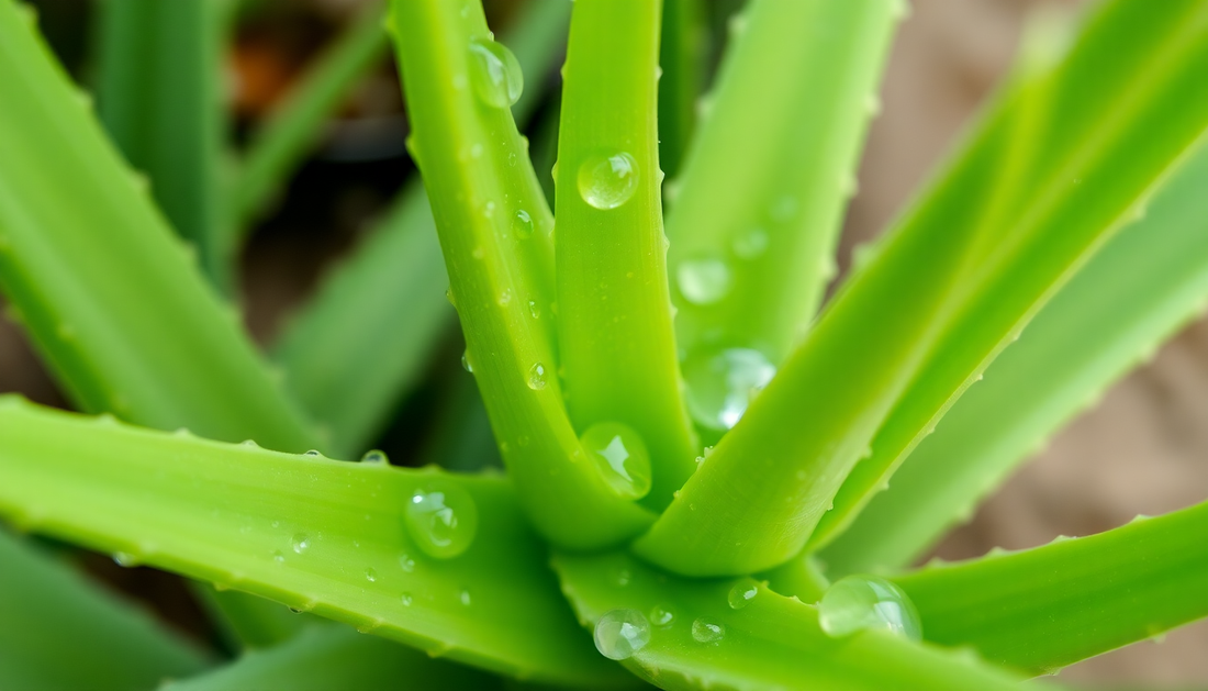 Close-up of fresh aloe vera plant, perfect for the best aloe vera cleanser Raafiaura