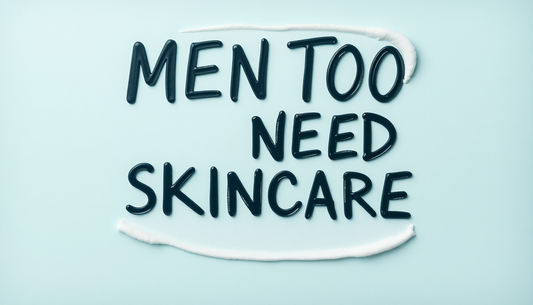 Message highlighting that men too need skincare- Raafiaura