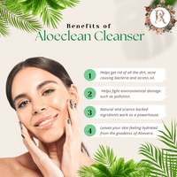 Raafiaura Aloe vera face cleanser with benefits highlighting natural ingredients for clean and hydrated skin