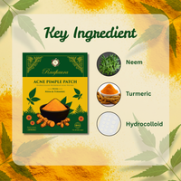 Raafiaura Best Acne Pimple Patches with key ingredients Neem Turmeric and Hydrocolloid for skin care