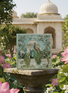 Raafiaura Gifting-Eternal Grace box design featuring peacocks in a lush garden setting