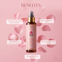 Raafiaura Pink Peta Face Mist with Rose for hydration, soothing, and boosting skin glow